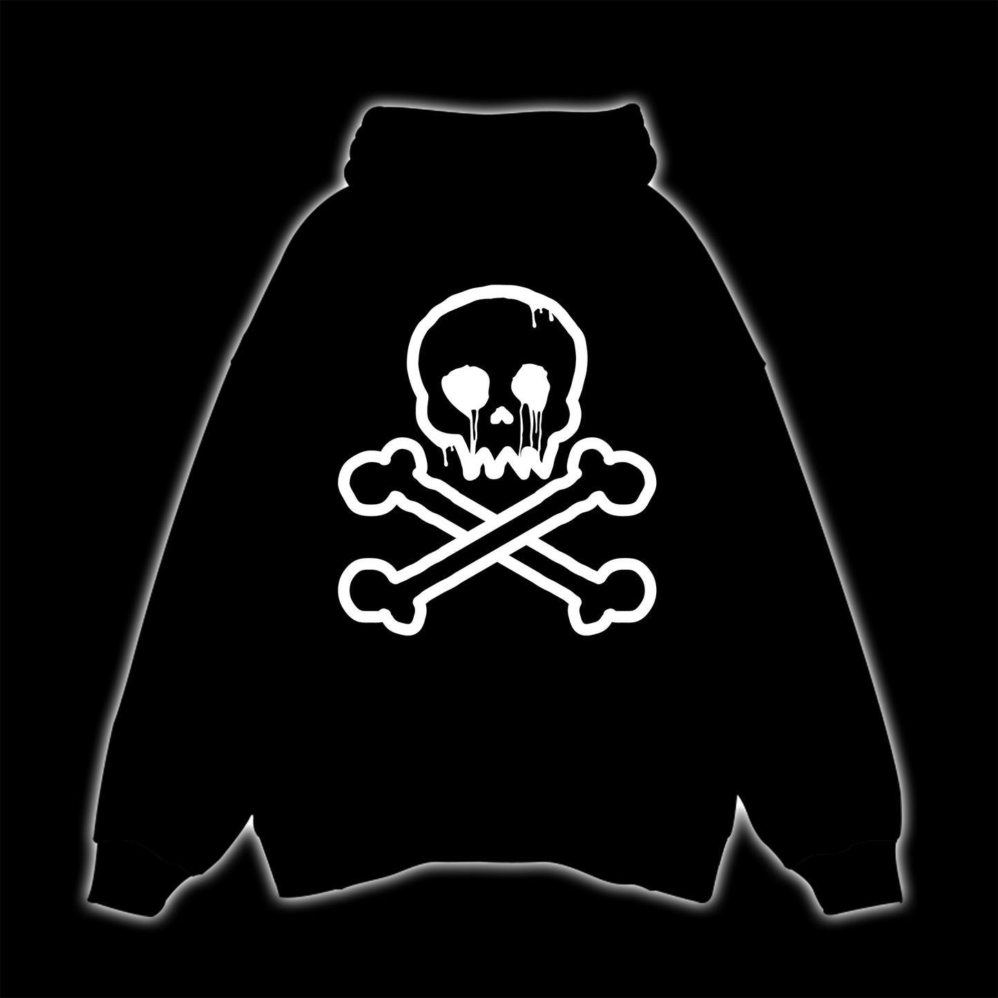 SKULL AND BONE - OVERSIZED HOODIE