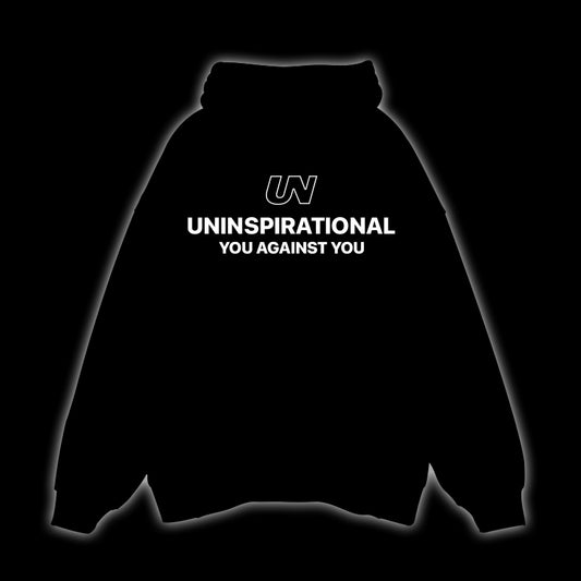 UN UNINSPIRATIONAL YOU AGAINST YOU - OVERSIZED  ZIP HOODIE