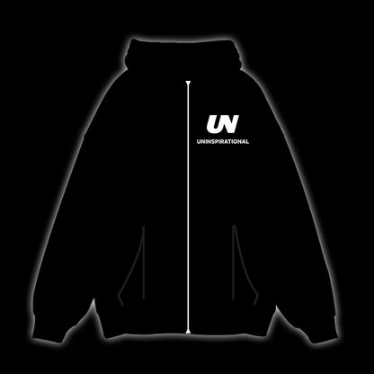 UN UNINSPIRATIONAL YOU AGAINST YOU - OVERSIZED  ZIP HOODIE